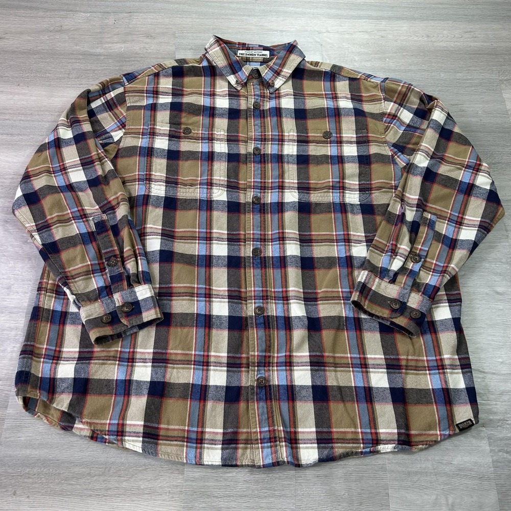 Duluth Trading Co Shirt Mens XL‎ Multicolor Plaid Flannel Long Sleeve Button Up